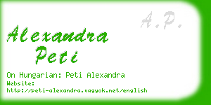 alexandra peti business card